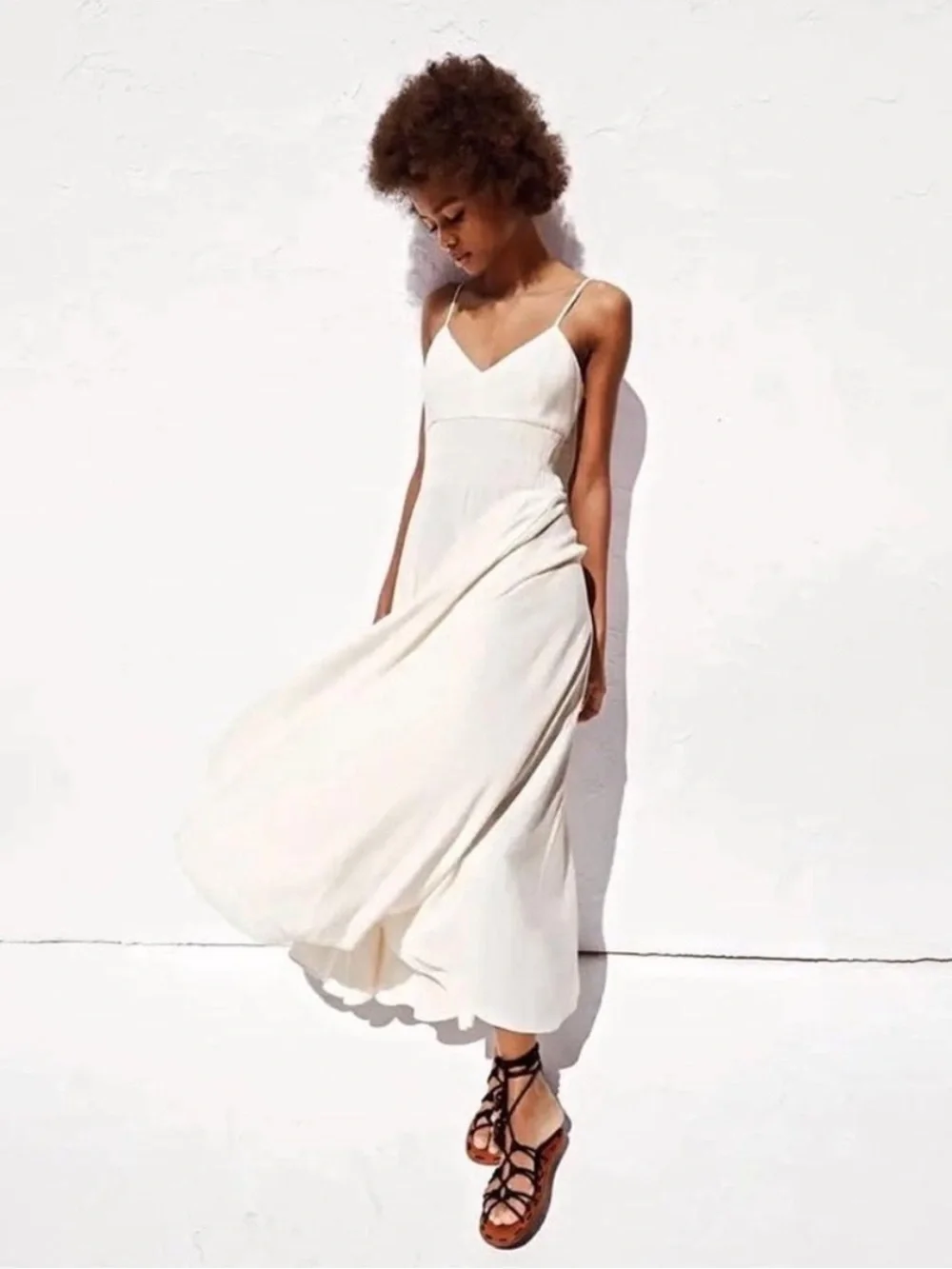 nadia cut out midi dress The Long Sleeve White - Pencil Skirt the Nadia Cut Out bethlimmer Color:CRISP WHITE Cottage Witch Village Linen